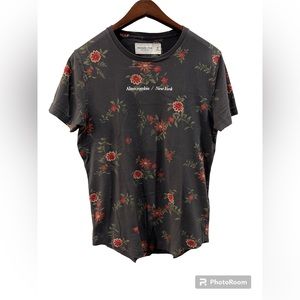 Abercrombie & Fitch Black Floral Shirt Men’s XS